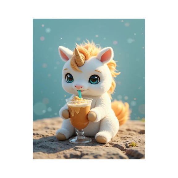 Paint by Numbers Kit for Adults, Cartoon Animal Cute Milkshake Scene Paint by Numbers, Easy Paint by Numbers Kit for Adults Beginner, DIY Adult Paint by Number Kits on Canvas, Home Decor