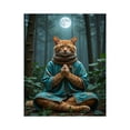 thumbnail image 1 of Paint by Numbers Kit for Adults, Cat Meditation Moonlit Forest Paint by Numbers, Easy Paint by Numbers Kit for Adults Beginner, DIY Adult Paint by Number Kits on Canvas, Home Decor 12x16in, 1 of 7