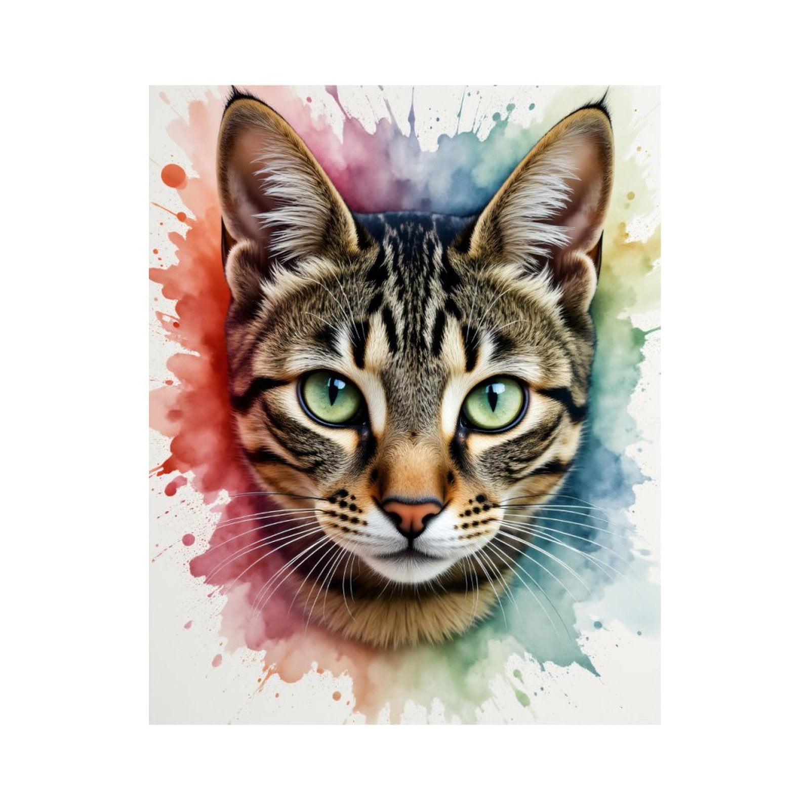TwoSteps Malen Nach Zahlen – Bunte Katze Auf Leinwand, 40x50 Cm, Roll-Leinwand Inkl. Pinsel & Farben – Für Erwachsene & Kinder TwoSteps Malen Nach Zahlen – Bunte Katze Auf Leinwand, 40x50 Cm, Roll-Leinwand Inkl. Pinsel & Farben – Für Erwachsene & Kinder