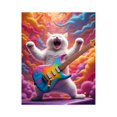 thumbnail image 1 of Paint by Numbers Kit for Adults, Cat Rocking Colorful Guitar Paint by Numbers, Easy Paint by Numbers Kit for Adults Beginner, DIY Adult Paint by Number Kits on Canvas, Home Decor, 1 of 7