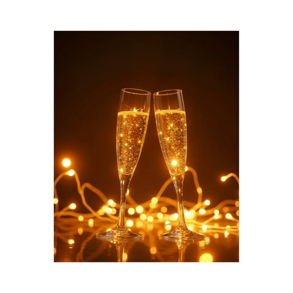 Paint by Numbers Kit for Adults, Celebration Glasses String Lights Paint by Numbers, Easy Paint by Numbers Kit for Adults Beginner, DIY Adult Paint by Number Kits on Canvas, Home Decor