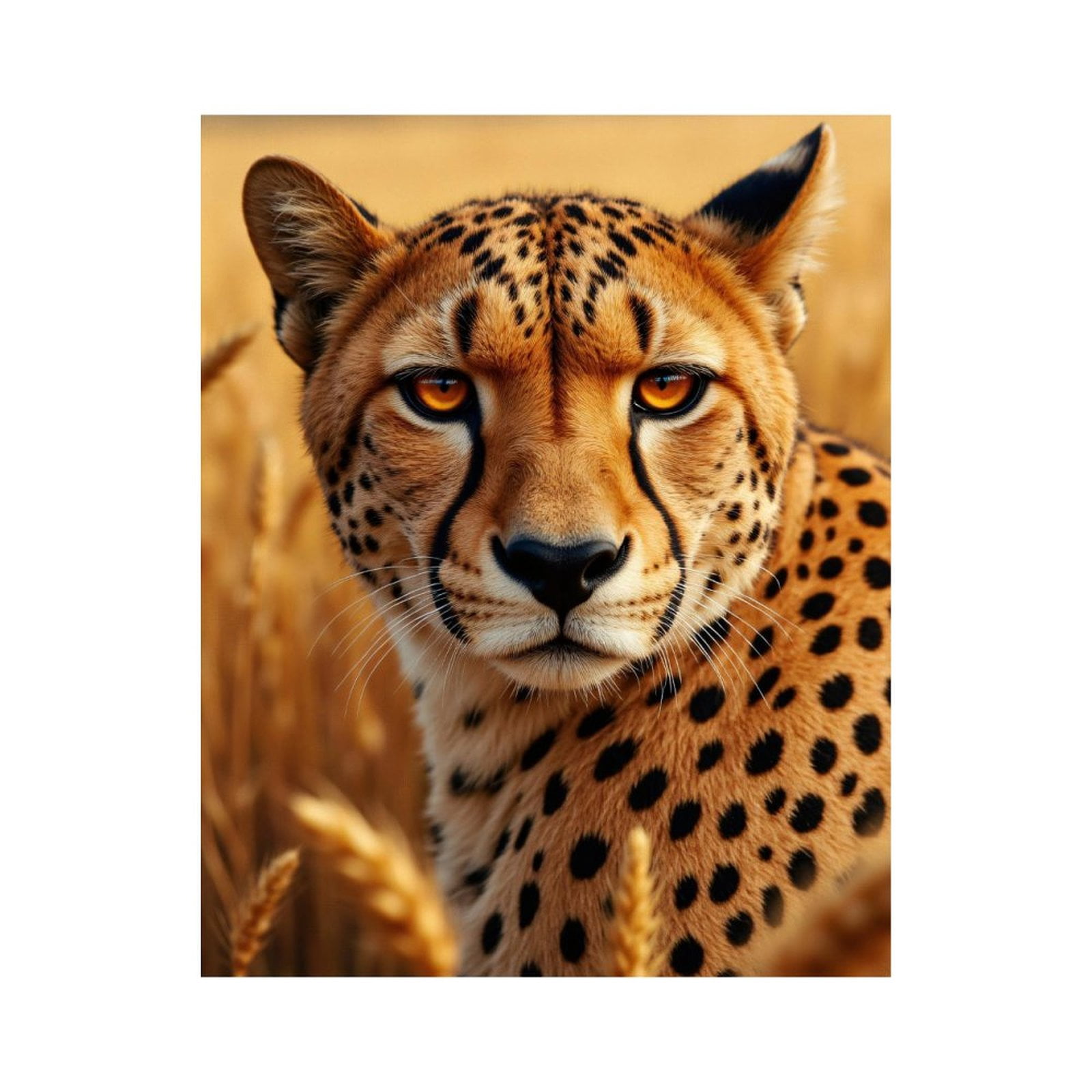 Paint by Numbers Kit for Adults, Cheetah Portrait Golden Field Paint by ...