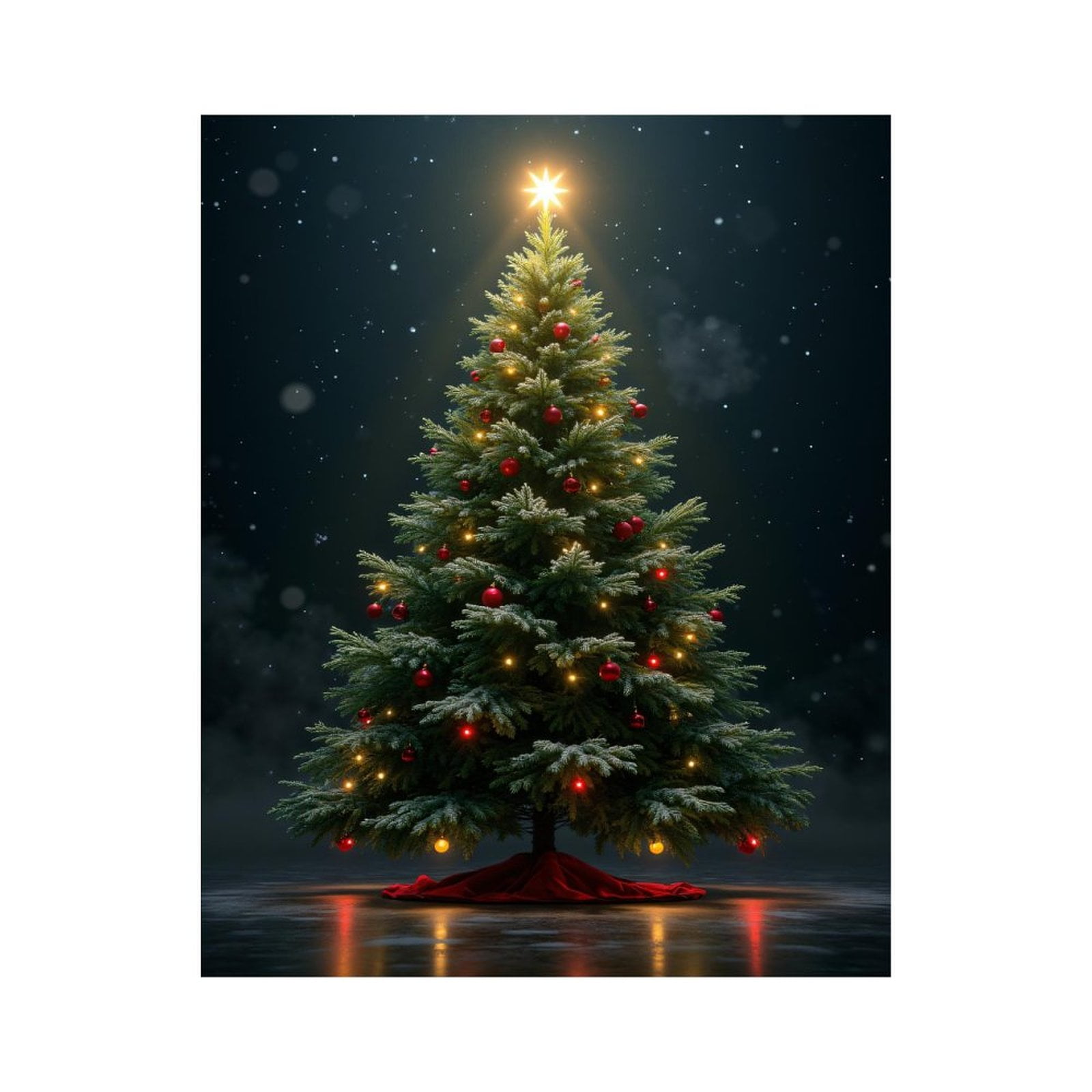 Paint by Numbers Kit for Adults, Christmas Tree Night Scene Paint by Numbers, Easy Paint by Numbers Kit for Adults Beginner, DIY Adult Paint by Number Kits on Canvas, Home Decor