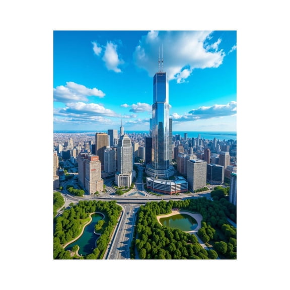 Paint by Numbers Kit for Adults, City Skyline Park Lake View Paint by Numbers, Easy Paint by Numbers Kit for Adults Beginner, DIY Adult Paint by Number Kits on Canvas, Home Decor