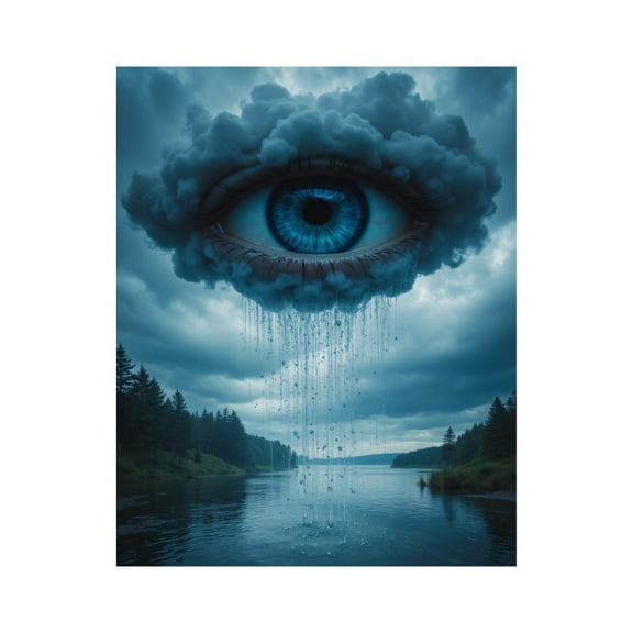 Paint by Numbers Kit for Adults, Cloud Eye Over Lake Fantasy Scene Paint by Numbers, Easy Paint by Numbers Kit for Adults Beginner, DIY Adult Paint by Number Kits on Canvas, Home Decor 12x16in