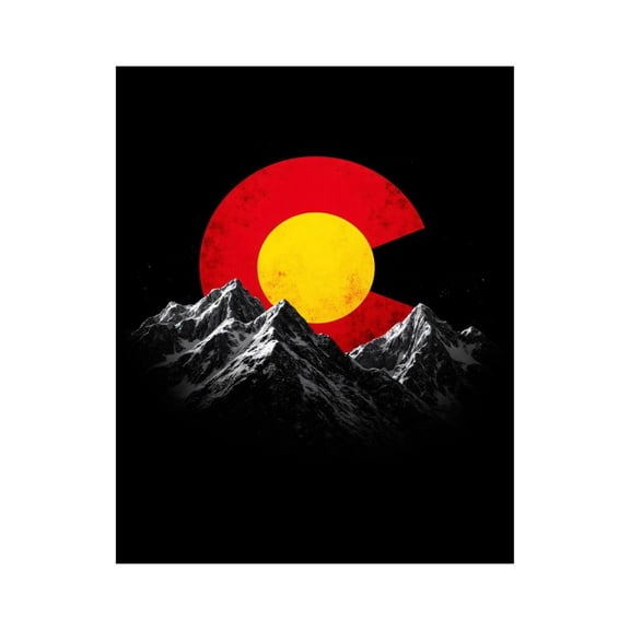 Paint by Numbers Kit for Adults, Colorado Peaks Red Circle Art Paint by Numbers, Easy Paint by Numbers Kit for Adults Beginner, DIY Adult Paint by Number Kits on Canvas, Home Decor
