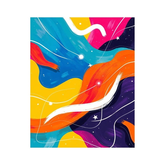 Paint by Numbers Kit for Adults, Colorful Abstract Cosmic Waves Paint by Numbers, Easy Paint by Numbers Kit for Adults Beginner, DIY Adult Paint by Number Kits on Canvas, 12x16in Home Decor