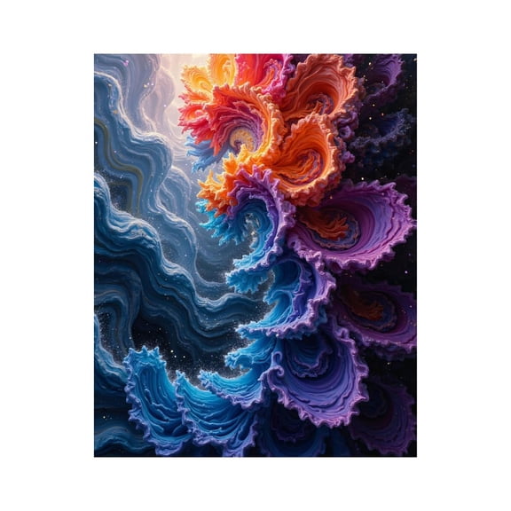 Paint by Numbers Kit for Adults, Colorful Abstract Ocean Waves Paint by Numbers, Easy Paint by Numbers Kit for Adults Beginner, DIY Adult Paint by Number Kits on Canvas, Home Decor