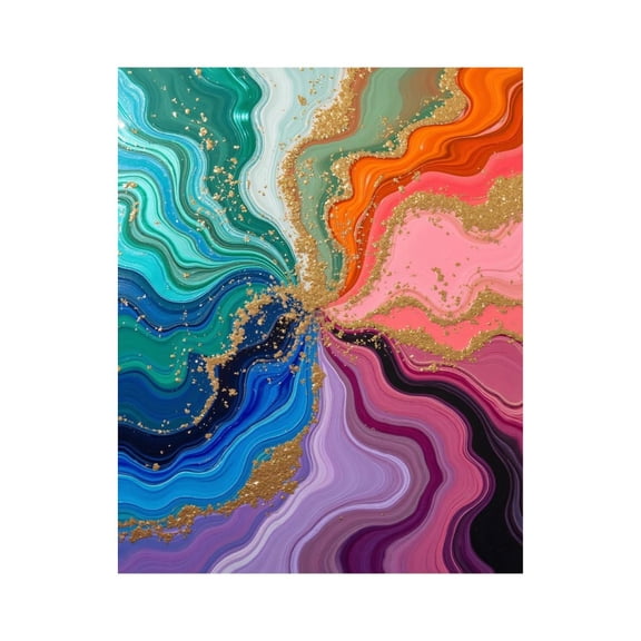 Paint by Numbers Kit for Adults, Colorful Abstract Swirl Pattern Paint by Numbers, Easy Paint by Numbers Kit for Adults Beginner, DIY Adult Paint by Number Kits on Canvas, Home Decor