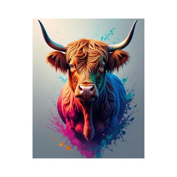Paint by Numbers Kit for Adults, Colorful Animal Art Splatter Design Paint by Numbers, Easy Paint by Numbers Kit for Adults Beginner, DIY Adult Paint by Number Kits on Canvas, 12x16in Home Decor