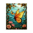 thumbnail image 1 of Paint by Numbers Kit for Adults, Colorful Butterflies Roses Stained Glass Paint by Numbers, Easy Paint by Numbers Kit for Adults Beginner, DIY Adult Paint by Number Kits on Canvas, 12x16in Home Decor, 1 of 7