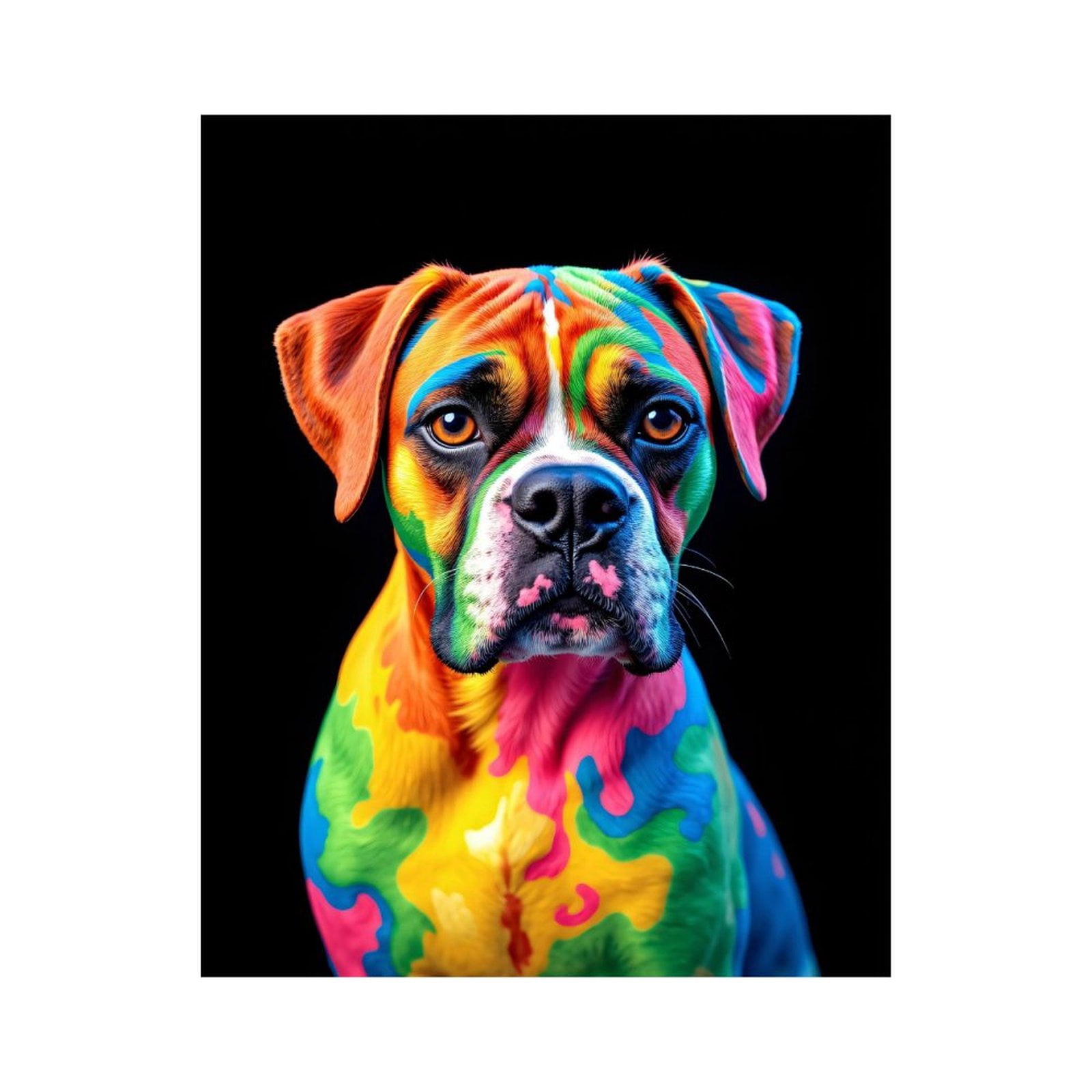 Paint by Numbers Kit for Adults, Colorful Canine Portrait Art Paint by Numbers, Easy Paint by Numbers Kit for Adults Beginner, DIY Adult Paint by Number Kits on Canvas, 12x16in Home Decor