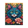 thumbnail image 1 of Paint by Numbers Kit for Adults, Colorful Cat Floral Elegance Paint by Numbers, Easy Paint by Numbers Kit for Adults Beginner, DIY Adult Paint by Number Kits on Canvas, Home Decor, 1 of 7