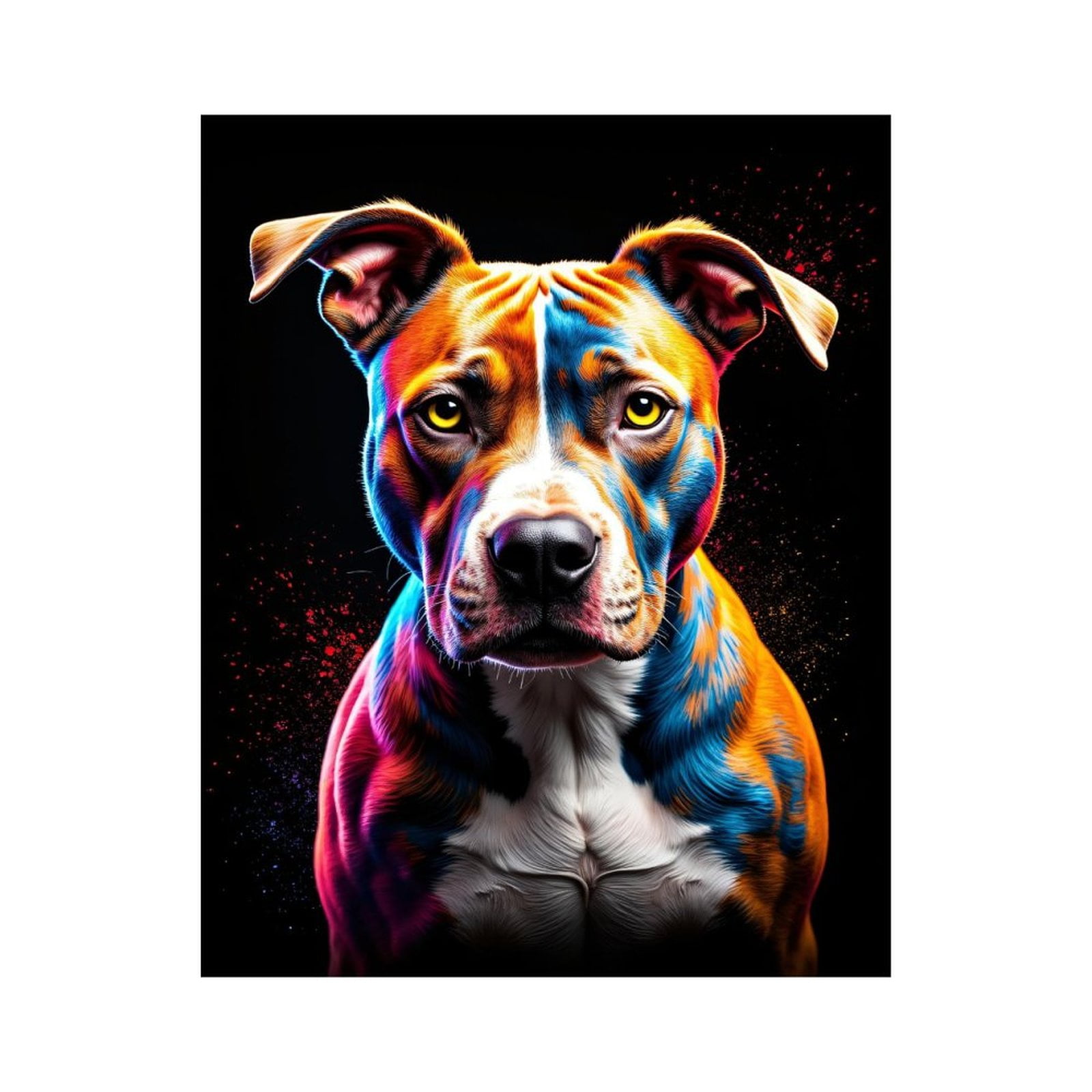 Paint by Numbers Kit for Adults, Colorful Dog Portrait Art Paint by Numbers, Easy Paint by Numbers Kit for Adults Beginner, DIY Adult Paint by Number Kits on Canvas, 12x16in Home Decor