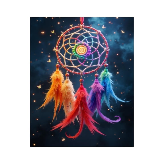 Paint by Numbers Kit for Adults, Colorful Dreamcatcher Feathers Sky Paint by Numbers, Easy Paint by Numbers Kit for Adults Beginner, DIY Adult Paint by Number Kits on Canvas, Home Decor