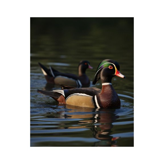 Paint by Numbers Kit for Adults, Colorful Ducks Swimming Lake Paint by Numbers, Easy Paint by Numbers Kit for Adults Beginner, DIY Adult Paint by Number Kits on Canvas, Home Decor