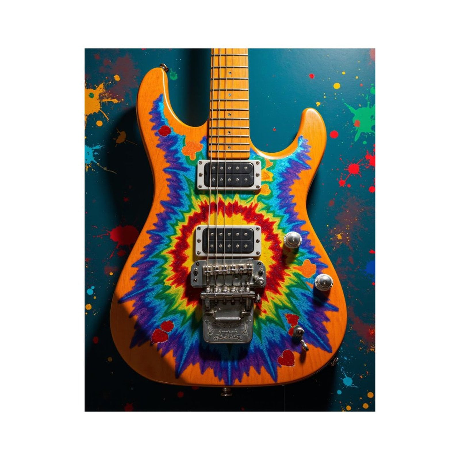 Paint by Numbers Kit for Adults, Colorful Electric Guitar Psychedelic Art Paint by Numbers, Easy Paint by Numbers Kit for Adults Beginner, DIY Adult Paint by Number Kits on Canvas, Home Decor