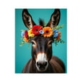 thumbnail image 1 of Paint by Numbers Kit for Adults, Colorful Floral Donkey Portrait Paint by Numbers, Easy Paint by Numbers Kit for Adults Beginner, DIY Adult Paint by Number Kits on Canvas, Home Decor, 1 of 7