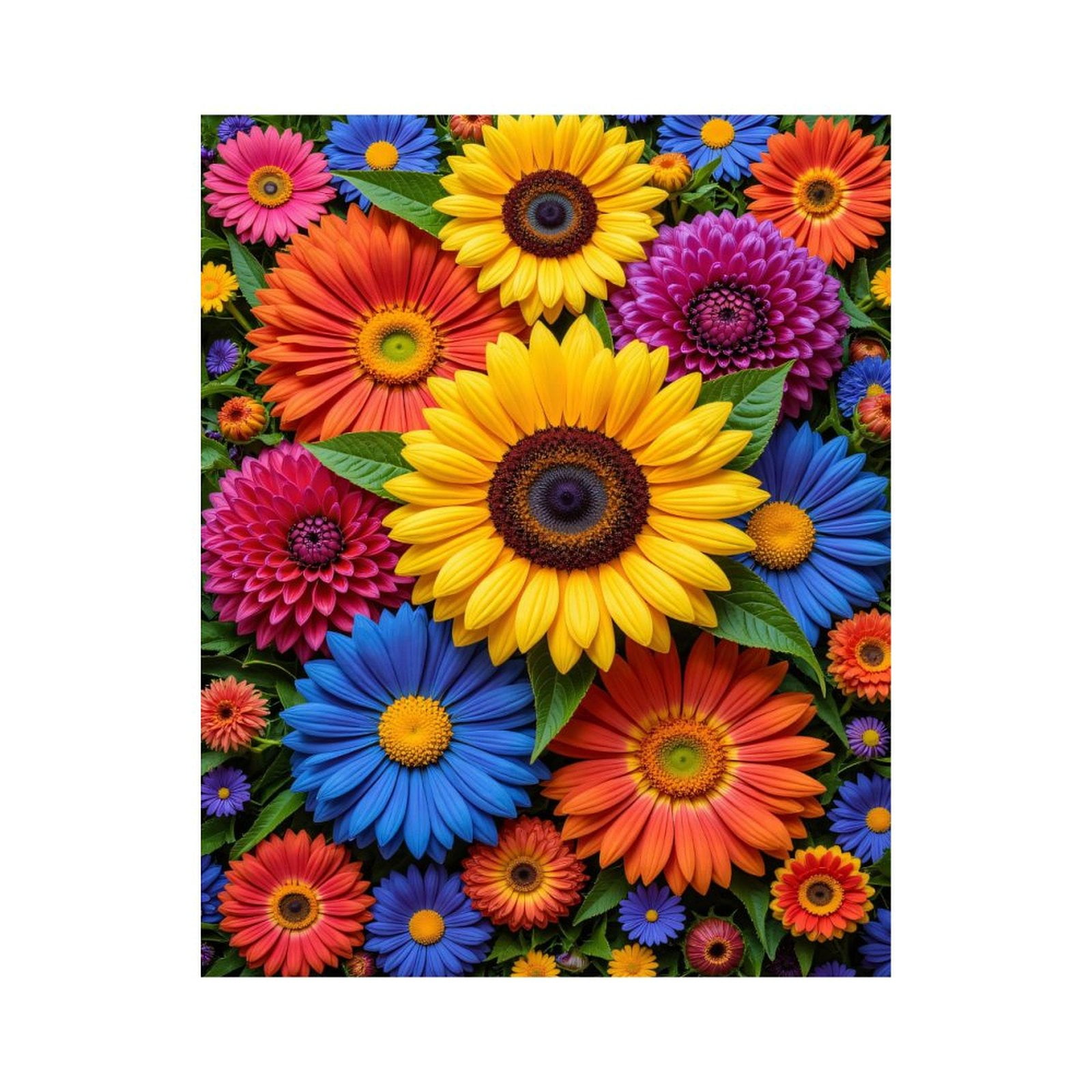 Paint by Numbers Kit for Adults, Colorful Floral Pattern Blooming Paint by Numbers, Easy Paint by Numbers Kit for Adults Beginner, DIY Adult Paint by Number Kits on Canvas, 12x16in Home Decor