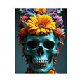 thumbnail image 1 of Paint by Numbers Kit for Adults, Colorful Floral Skull Artistry Paint by Numbers, Easy Paint by Numbers Kit for Adults Beginner, DIY Adult Paint by Number Kits on Canvas, 12x16in Home Decor, 1 of 7
