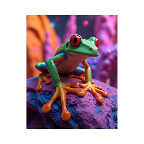 Paint by Numbers Kit for Adults, Colorful Frog Fantasy Realm Paint by Numbers, Easy Paint by Numbers Kit for Adults Beginner, DIY Adult Paint by Number Kits on Canvas, Home Decor