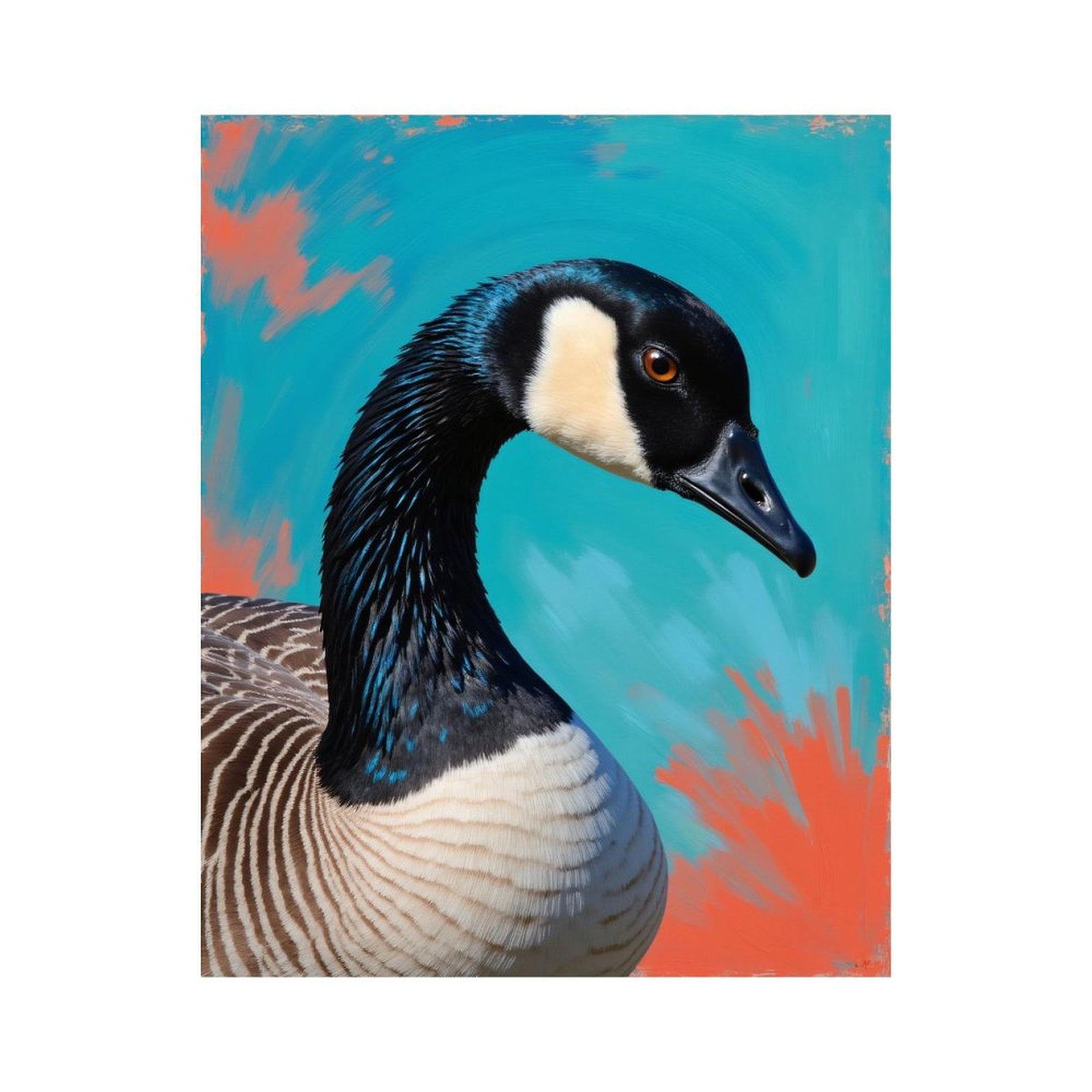 Paint by Numbers Kit for Adults, Colorful Goose Portrait Art Paint by Numbers, Easy Paint by Numbers Kit for Adults Beginner, DIY Adult Paint by Number Kits on Canvas, Home Decor