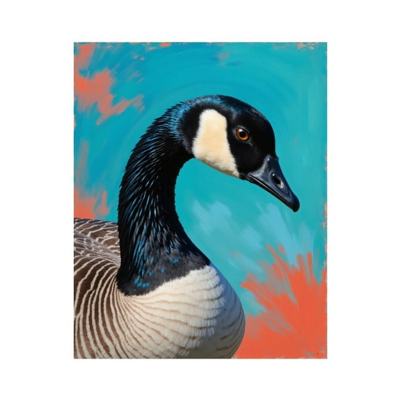 Paint by Numbers Kit for Adults, Colorful Goose Portrait Art Paint by Numbers, Easy Paint by Numbers Kit for Adults Beginner, DIY Adult Paint by Number Kits on Canvas, Home Decor 12x16in