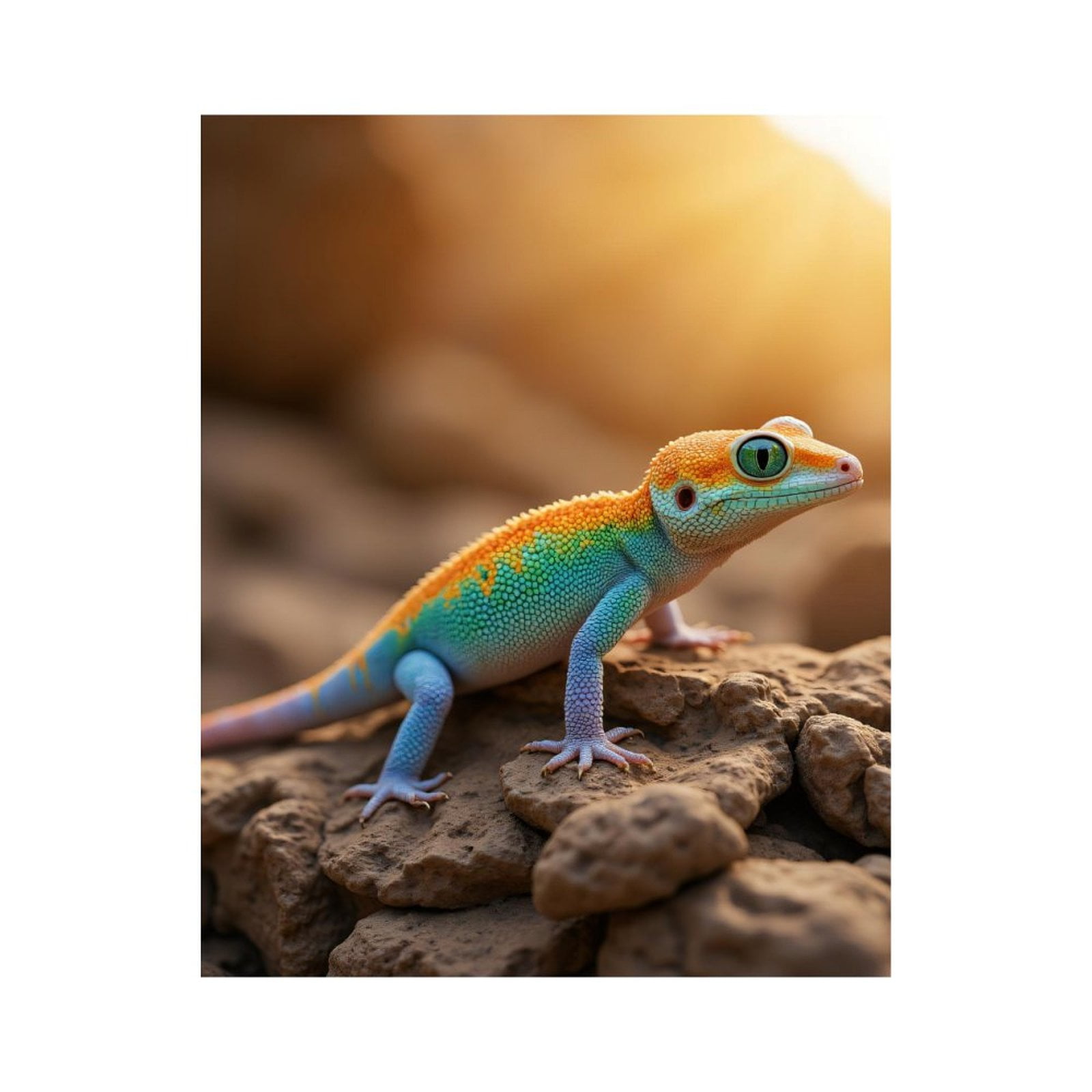 Paint by Numbers Kit for Adults, Colorful Lizard On Rocks Paint by Numbers, Easy Paint by Numbers Kit for Adults Beginner, DIY Adult Paint by Number Kits on Canvas, 12x16in Home Decor