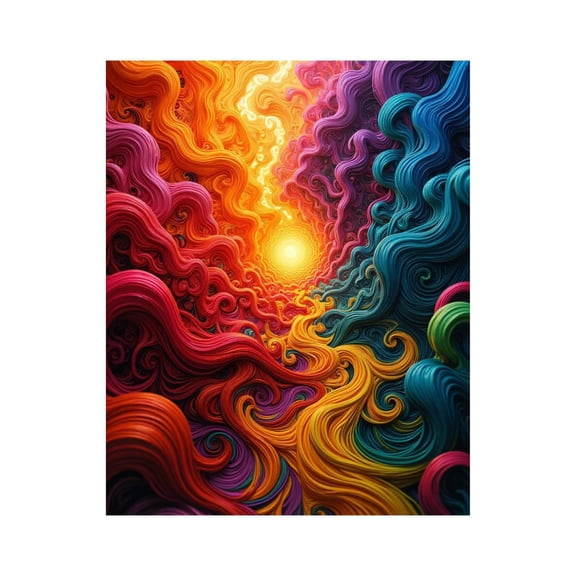 Paint by Numbers Kit for Adults, Colorful Spirals Vortex Art Imagination Paint by Numbers, Easy Paint by Numbers Kit for Adults Beginner, DIY Adult Paint by Number Kits on Canvas, Home Decor