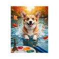 thumbnail image 1 of Paint by Numbers Kit for Adults, Corgi Autumn Splash Painting Scene Paint by Numbers, Easy Paint by Numbers Kit for Adults Beginner, DIY Adult Paint by Number Kits on Canvas, Home Decor, 1 of 7