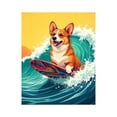 thumbnail image 1 of Paint by Numbers Kit for Adults, Corgi Surfing Ocean Waves Art Paint by Numbers, Easy Paint by Numbers Kit for Adults Beginner, DIY Adult Paint by Number Kits on Canvas, 12x16in Home Decor, 1 of 7
