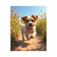 thumbnail image 1 of Paint by Numbers Kit for Adults, Cute Puppy Running Wildflowers Trail Paint by Numbers, Easy Paint by Numbers Kit for Adults Beginner, DIY Adult Paint by Number Kits on Canvas, Home Decor 12x16in, 1 of 7