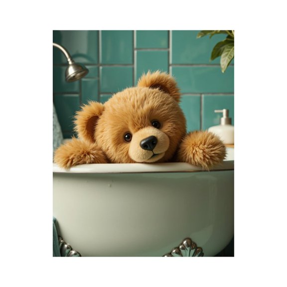 Paint by Numbers Kit for Adults, Cute Teddy Bear Bath Tub Scene Paint by Numbers, Easy Paint by Numbers Kit for Adults Beginner, DIY Adult Paint by Number Kits on Canvas, Home Decor