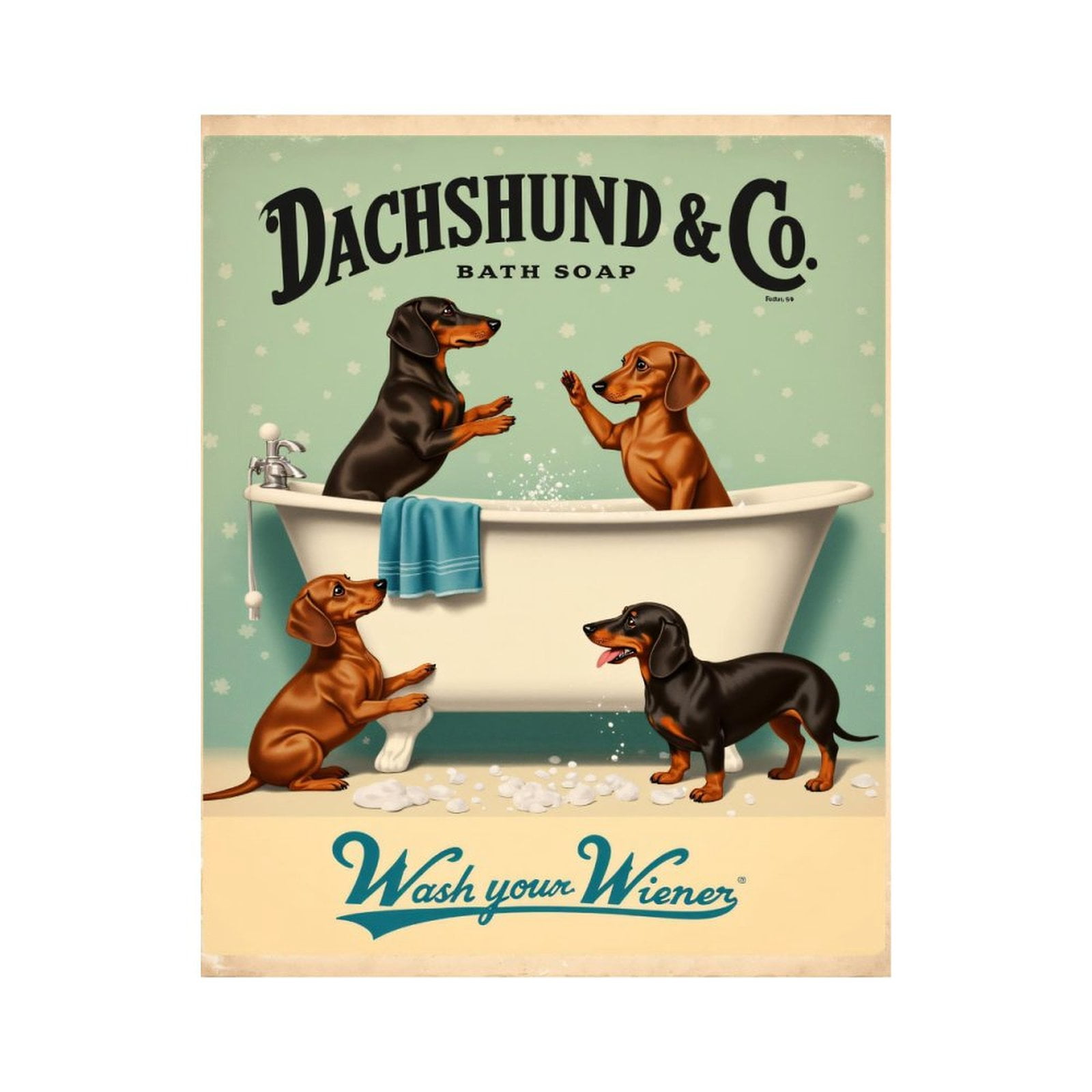 Paint by Numbers Kit for Adults, Dachshund Bath Time Fun Paint by Numbers, Easy Paint by Numbers Kit for Adults Beginner, DIY Adult Paint by Number Kits on Canvas, 12x16in Home Decor