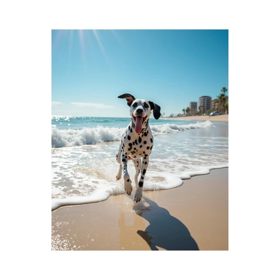 Paint by Numbers Kit for Adults, Dalmatian Beach Joy Waves Fun Paint by Numbers, Easy Paint by Numbers Kit for Adults Beginner, DIY Adult Paint by Number Kits on Canvas, Home Decor