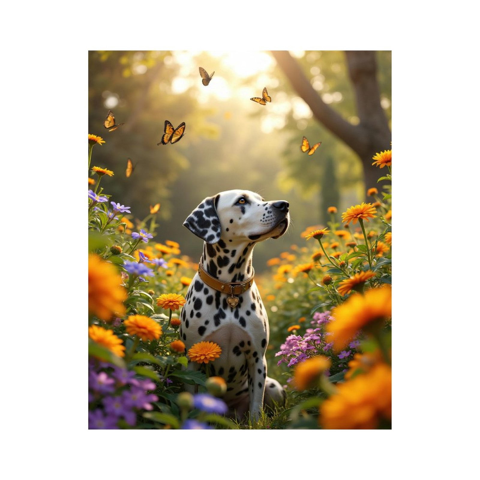Paint by Numbers Kit for Adults, Dalmatian In Floral Meadow Paint by ...