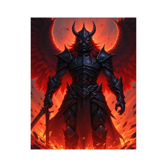 Paint by Numbers Kit for Adults, Dark Winged Warrior Fiery Armor Paint by Numbers, Easy Paint by Numbers Kit for Adults Beginner, DIY Adult Paint by Number Kits on Canvas, 12x16in Home Decor