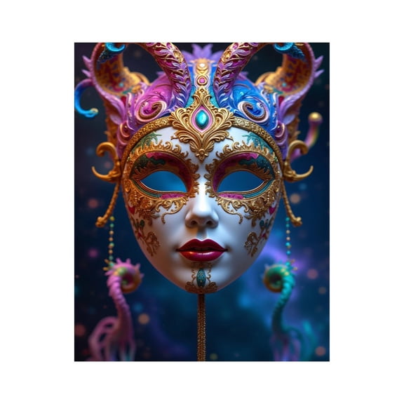 Paint by Numbers Kit for Adults, Decorative Masquerade Mask Fantasy Paint by Numbers, Easy Paint by Numbers Kit for Adults Beginner, DIY Adult Paint by Number Kits on Canvas, Home Decor