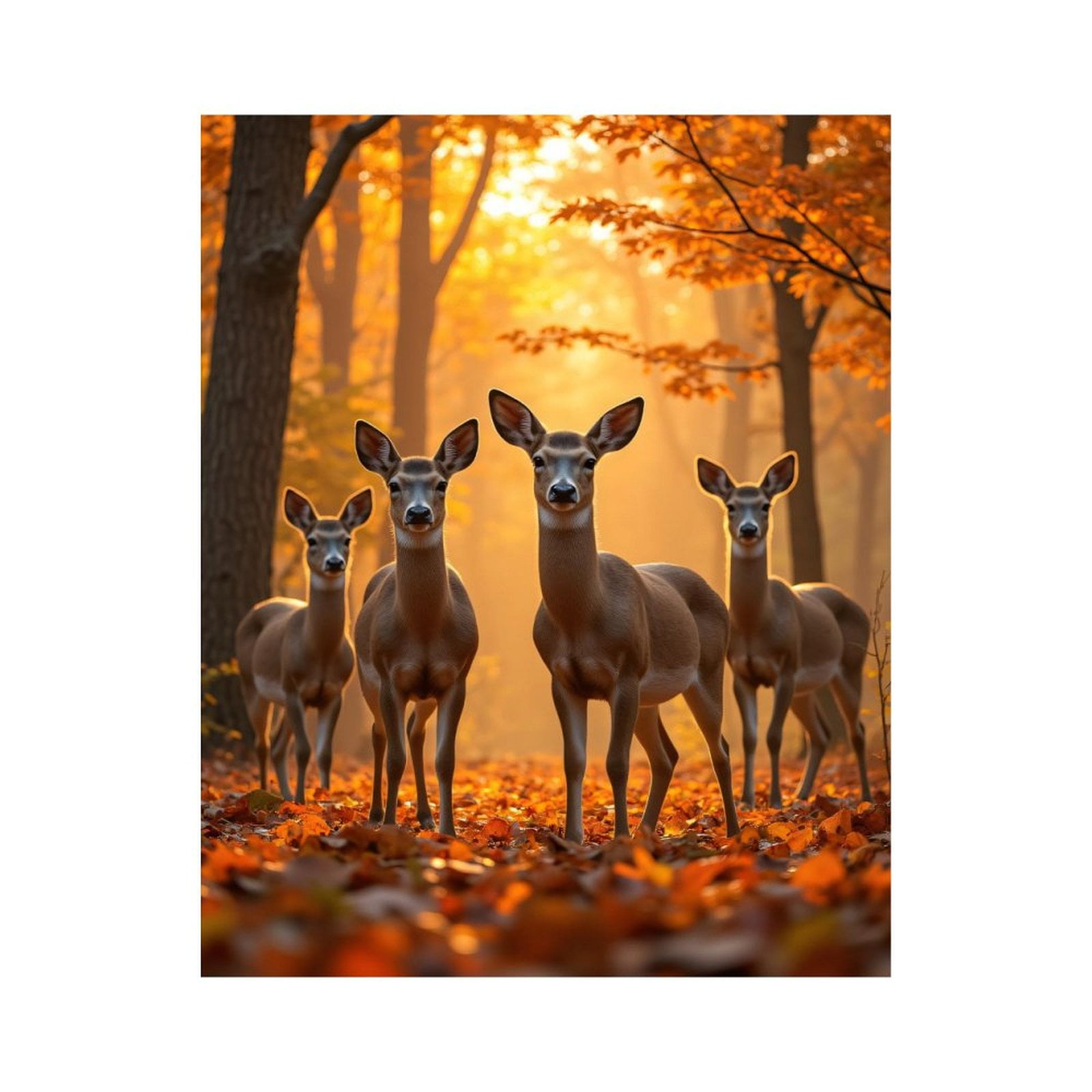 Paint by Numbers Kit for Adults, Deer In Autumn Forest Light Paint by Numbers, Easy Paint by Numbers Kit for Adults Beginner, DIY Adult Paint by Number Kits on Canvas, Home Decor