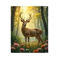thumbnail image 1 of Paint by Numbers Kit for Adults, Deer Floral Forest Sunrise Meadows Paint by Numbers, Easy Paint by Numbers Kit for Adults Beginner, DIY Adult Paint by Number Kits on Canvas, 12x16in Home Decor, 1 of 7