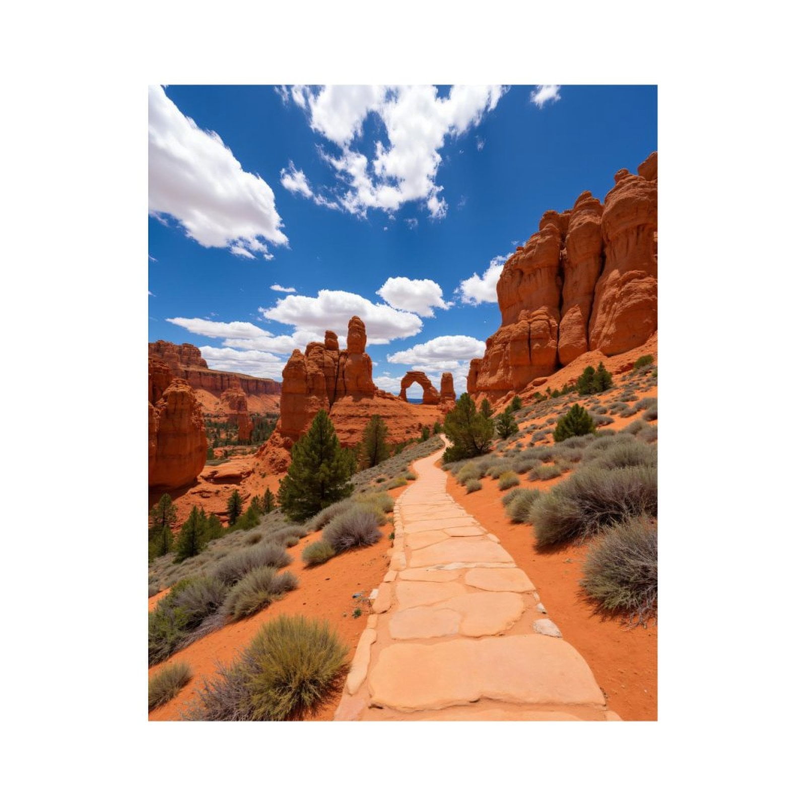 Paint by Numbers Kit for Adults, Desert Pathway Red Rock Archway Paint by Numbers, Easy Paint by Numbers Kit for Adults Beginner, DIY Adult Paint by Number Kits on Canvas, 12x16in Home Decor