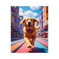 thumbnail image 1 of Paint by Numbers Kit for Adults, Dog Colorful Urban Street Joyful Run Paint by Numbers, Easy Paint by Numbers Kit for Adults Beginner, DIY Adult Paint by Number Kits on Canvas, Home Decor, 1 of 7
