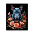 thumbnail image 1 of Paint by Numbers Kit for Adults, Dog Floral Portrait Art Paint by Numbers, Easy Paint by Numbers Kit for Adults Beginner, DIY Adult Paint by Number Kits on Canvas, Home Decor 12x16in, 1 of 7