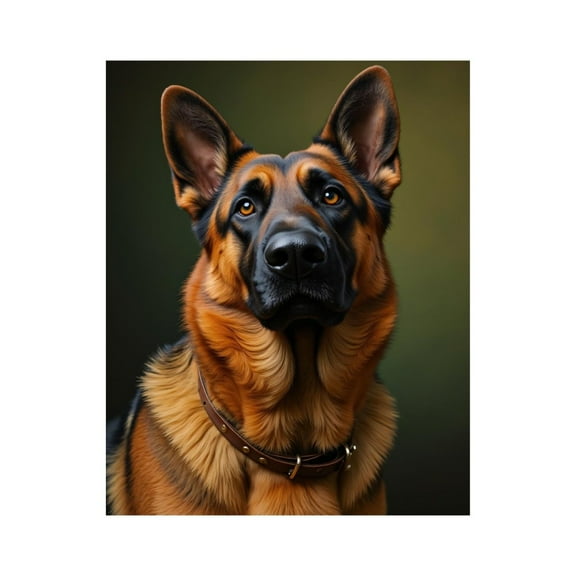 Paint by Numbers Kit for Adults, Dog Portrait Collar Alert Ears Paint by Numbers, Easy Paint by Numbers Kit for Adults Beginner, DIY Adult Paint by Number Kits on Canvas, 12x16in Home Decor