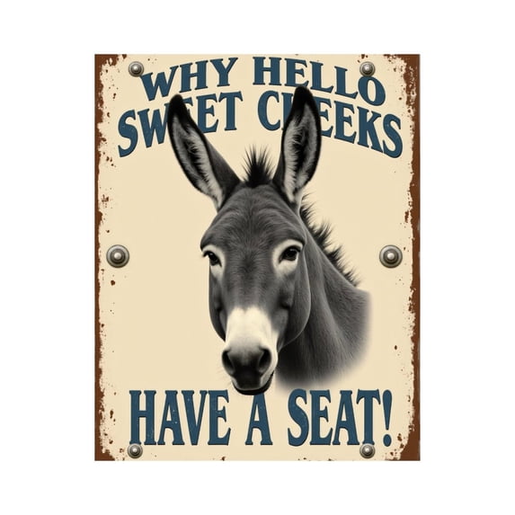 Paint by Numbers Kit for Adults, Donkey Humor Welcome Sign Paint by Numbers, Easy Paint by Numbers Kit for Adults Beginner, DIY Adult Paint by Number Kits on Canvas, Home Decor
