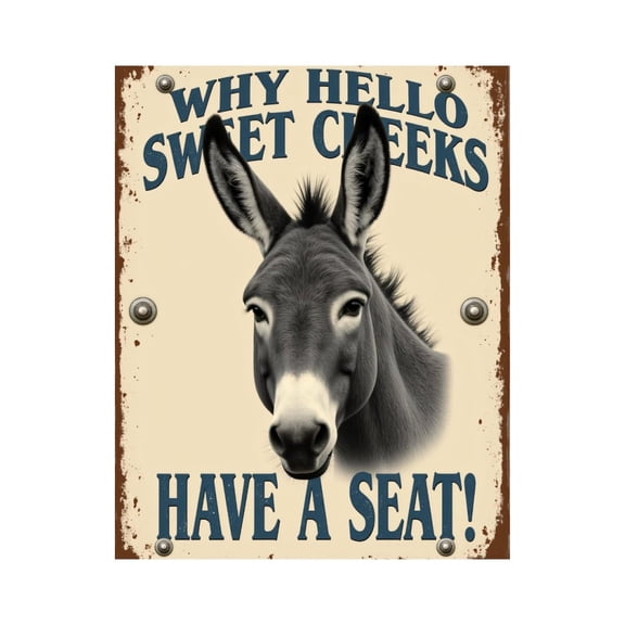 Paint by Numbers Kit for Adults, Donkey Humor Welcome Sign Paint by Numbers, Easy Paint by Numbers Kit for Adults Beginner, DIY Adult Paint by Number Kits on Canvas, Home Decor