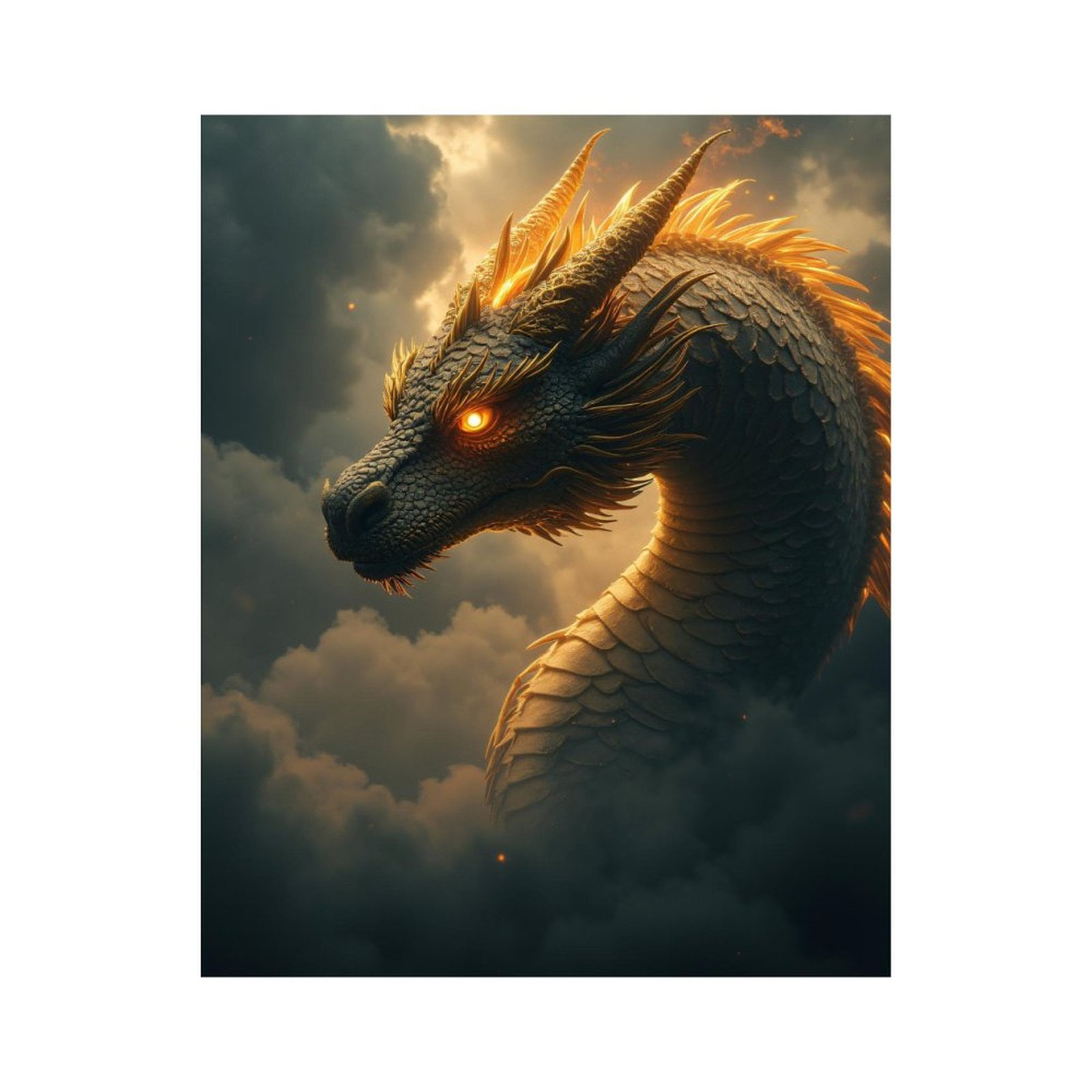 Paint by Numbers Kit for Adults, Dragon Flames Majestic Sky Paint by Numbers, Easy Paint by Numbers Kit for Adults Beginner, DIY Adult Paint by Number Kits on Canvas, Home Decor
