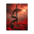 thumbnail image 1 of Paint by Numbers Kit for Adults, Dragon Sword Sunset Blossoms Paint by Numbers, Easy Paint by Numbers Kit for Adults Beginner, DIY Adult Paint by Number Kits on Canvas, 12x16in Home Decor, 1 of 7
