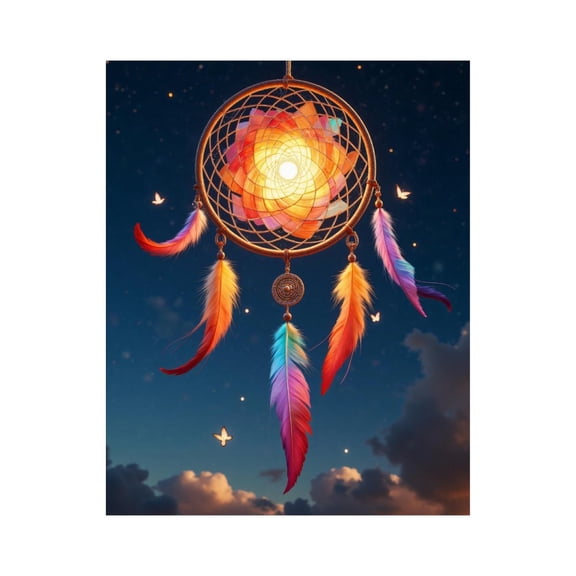 Paint by Numbers Kit for Adults, Dream Catcher Night Sky Feathers Paint by Numbers, Easy Paint by Numbers Kit for Adults Beginner, DIY Adult Paint by Number Kits on Canvas, Home Decor