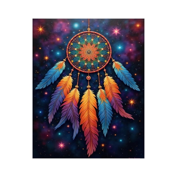 Paint by Numbers Kit for Adults, Dreamcatcher Feathers Art Paint by Numbers, Easy Paint by Numbers Kit for Adults Beginner, DIY Adult Paint by Number Kits on Canvas, 12x16in Home Decor